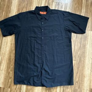 Red Kap Men’s Work Button Down Shirt Black Size 2XL